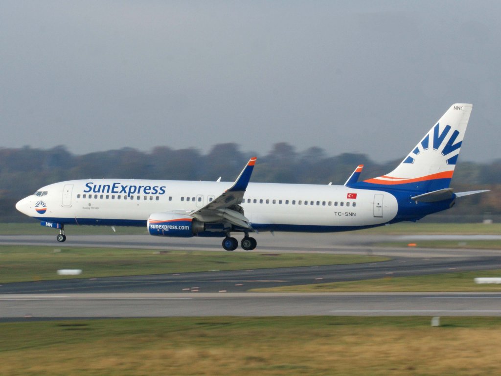 SunExpress, TC-SNN (neue SE-Lackierung), Boeing, 737-800 wl, 13.11.2011, DUS-EDDL, Dsseldorf, Germany