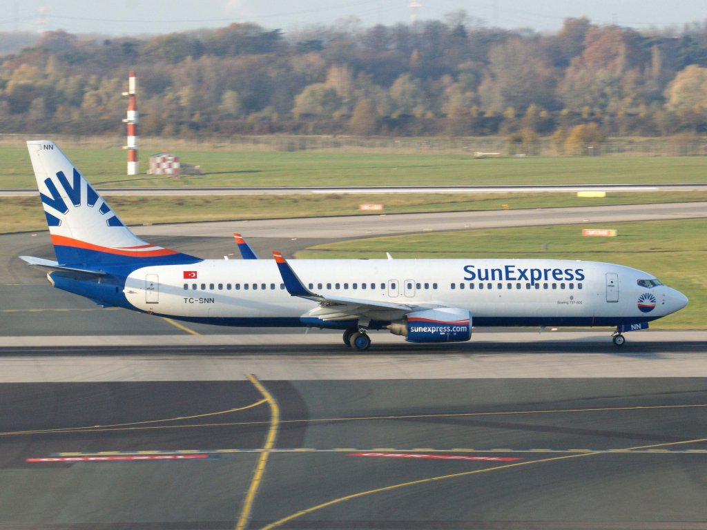 SunExpress, TCSNN (neue SELackierung), Boeing, 737800 wl, 13.11.2011