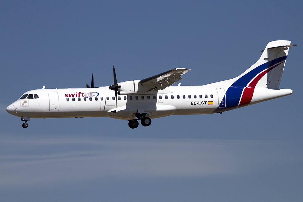 Swiftair, EC-LST, Aerospatiale, ATR-72-201, 14.09.2012, BCN, Barcelona, Spain 



