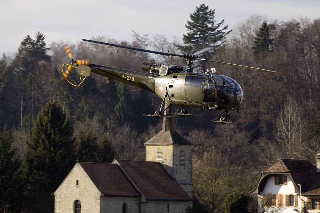 Swiss - Air Force, V-270, Sud, SA-316B Alouette-III, 25.11.2009, LSMP, Payerne, Switzerland 


