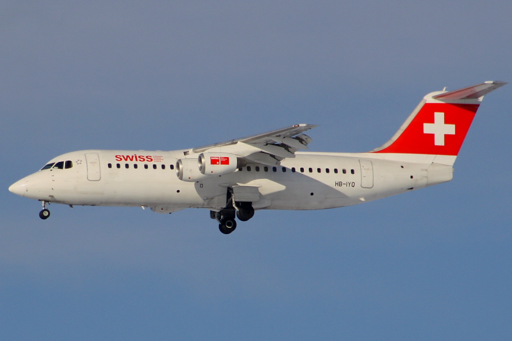Swiss Avro Regional Jet RJ100
HB-IYQ 
Stuttgart
18.12.10
