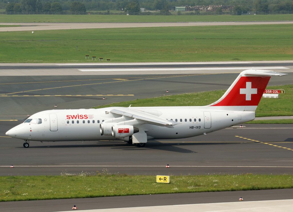 Swiss European Airlines, HB-IXO  Brisen 2404m , Avro RJ-100, 28.07.2011, DUS-EDDL, Dsseldorf, Germany

