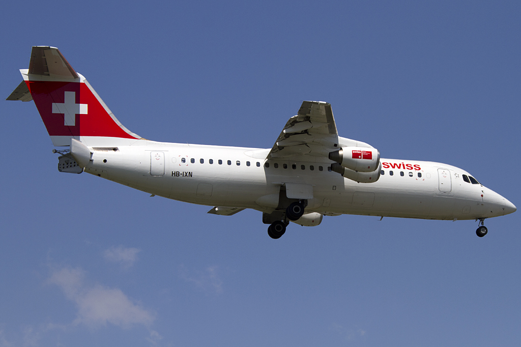 Swiss, HB-IXN, BAe, Avro RJ-100, 31.07.2011, GVA, Geneve, Switzerland

