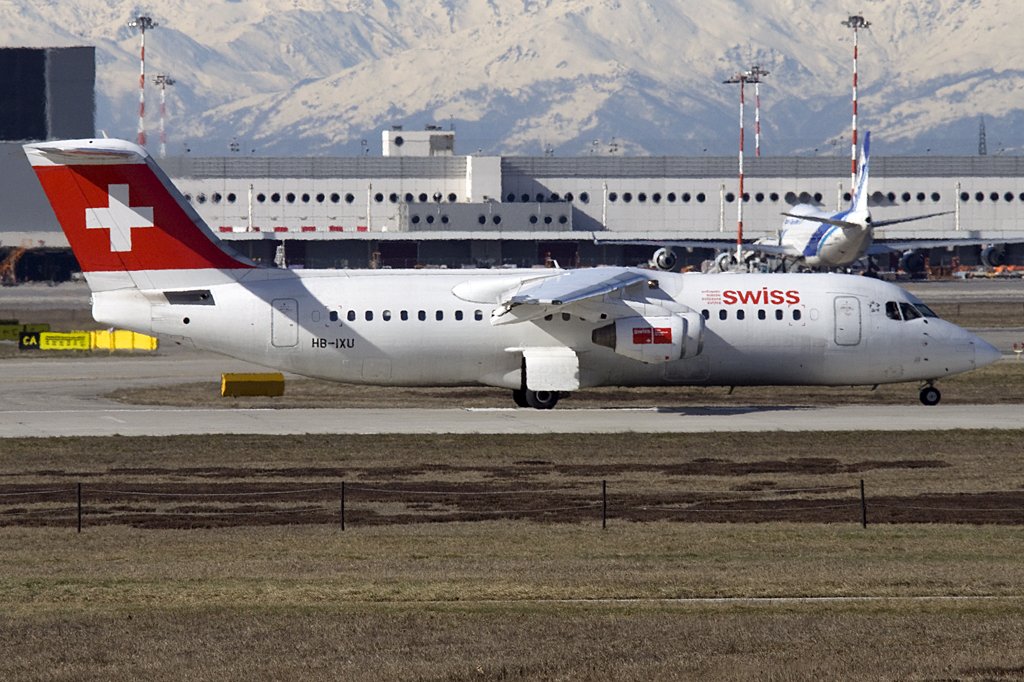 Swiss, HB-IXU, BAe, ARJ-100, 27.02.2010, MXP, Mailand, Italy 

