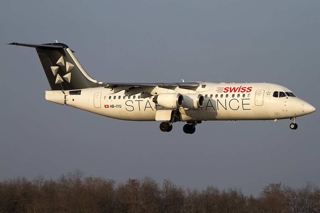 Swiss, HB-IYU, BAe, ARJ-100, 03.03.2013, BSL, Basel, Switzerland 




