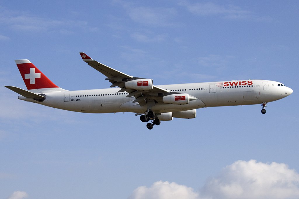 Swiss, HB-JML, Airbus, A340-313X, 20.02.2010, ZRH, Zrich, Switzerland 

