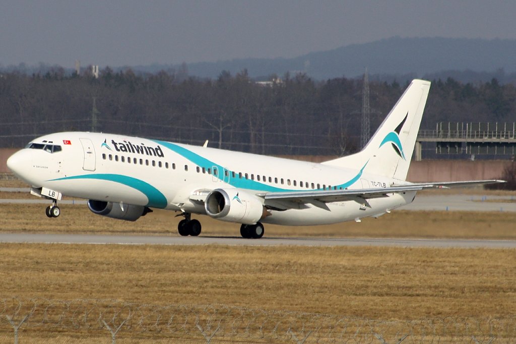 Tailwind Airlines 
Boeing 737-4Q8
TC-TLB 
STR Stuttgart [Echterdingen], Germany
12.02.11