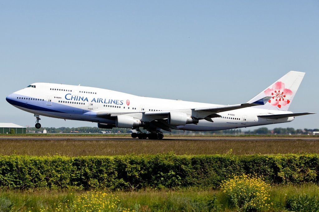 Takeoff B747/China Airlines/Schiphol/Amsterdam/AMS/4.06.2010