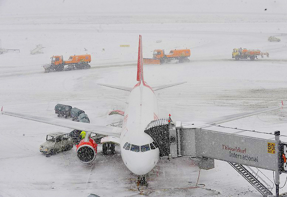 The first heavy snow in Dsseldorf !!