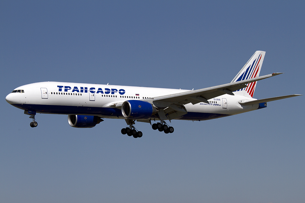 Transaero Airlines, EI-UNW, Boeing, B777-222ER, 19.09.2010, BCN, Barcelona, Spain 



