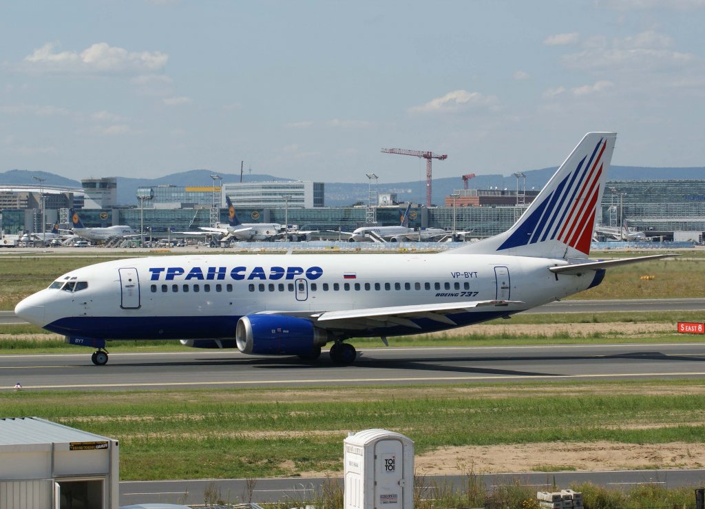 Transaero Airlines, VP-BYT, Boeing 737-500, 02.08.2011, FRA-EDDF, Frankfurt, Germany 

