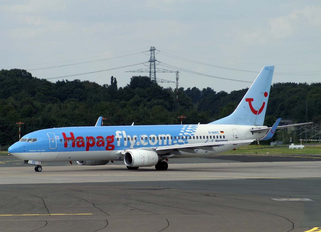 TUIfly, D-AHFC, Boeing 737-800 wl (Hannover Airport), 2007.08.03, DUS, Dsseldorf, Germany