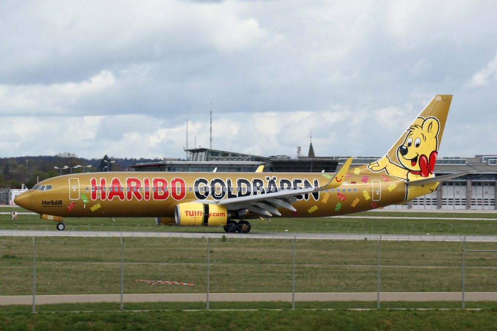 TUIfly, D-ATUD  HaribAir , Boeing, 737-800 wl, 21.04.2012, STR-EDDS, Stuttgart, Germany

