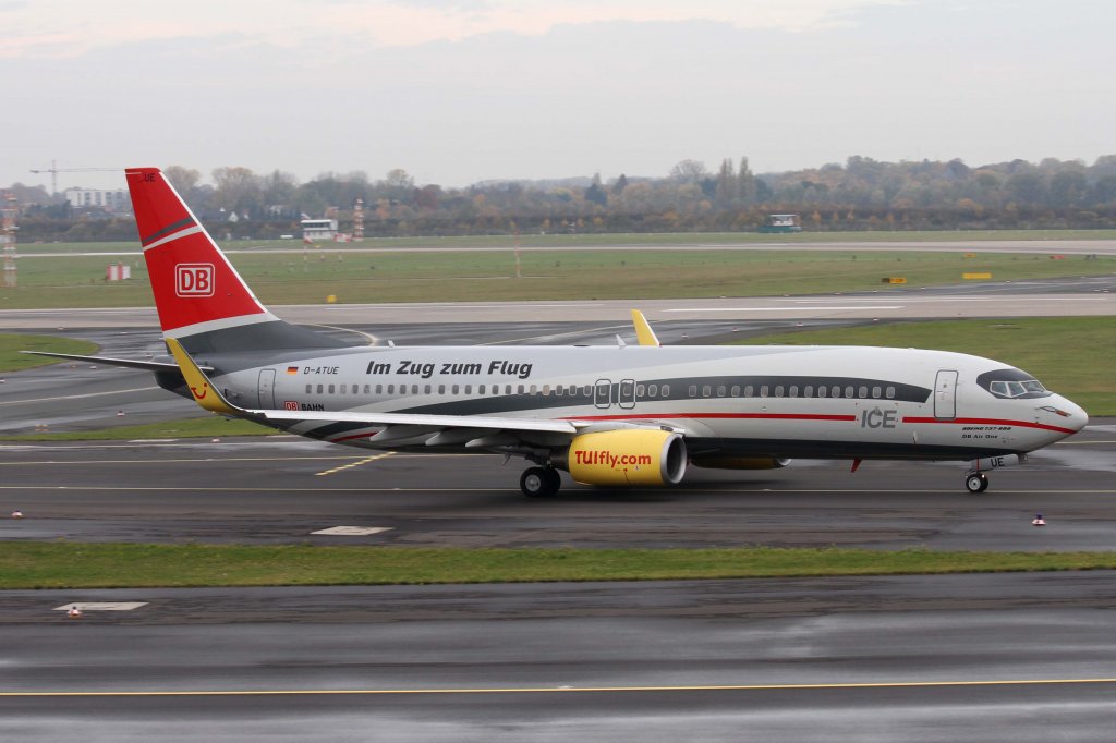 TUIfly, D-ATUE  DB AIR ONE - ICE , Boeing, 737-800 wl, 10.11.2012, DUS-EDDL, Dsseldorf, Germany 