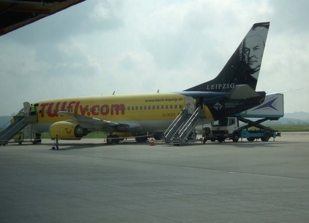 TUIfly (Germania), D-AGEE, Boeing 737-300 (bach-leipzig.de), 2009.06.29, FMM-EDJA, Memmingen, Germany 

