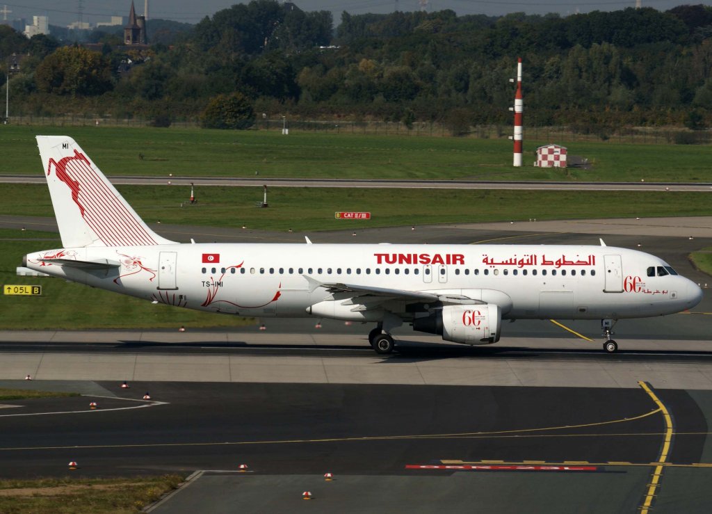 Tunisair, TS-IMI, Airbus A 320-200 (Jughurta), 2008.09.26, DUS, Dsseldorf, Germany
