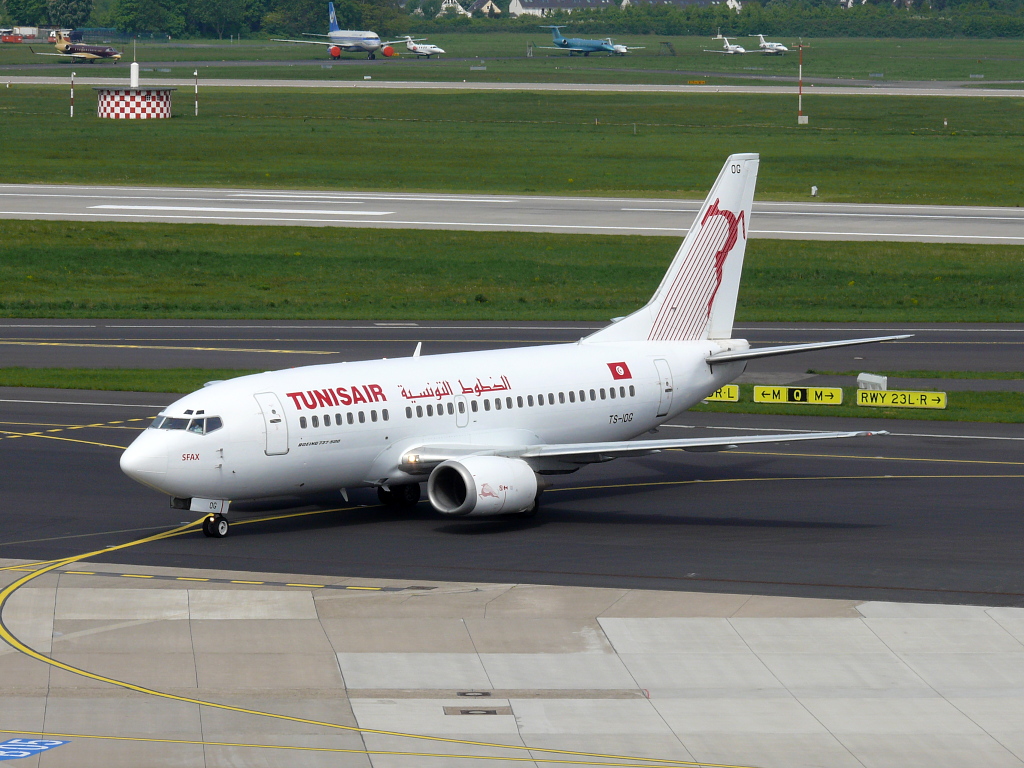 Tunisair; TS-IOG; Boeing 737-5H3. Flughafen Dsseldorf. 15.05.2010.
