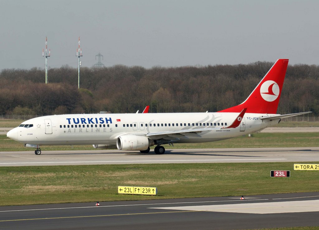Turkish Airlines, TC-JGV, Boeing 737-800 WL  Cesme , 20.03.2011, DUS-EDDL, Dsseldorf, Germany 

