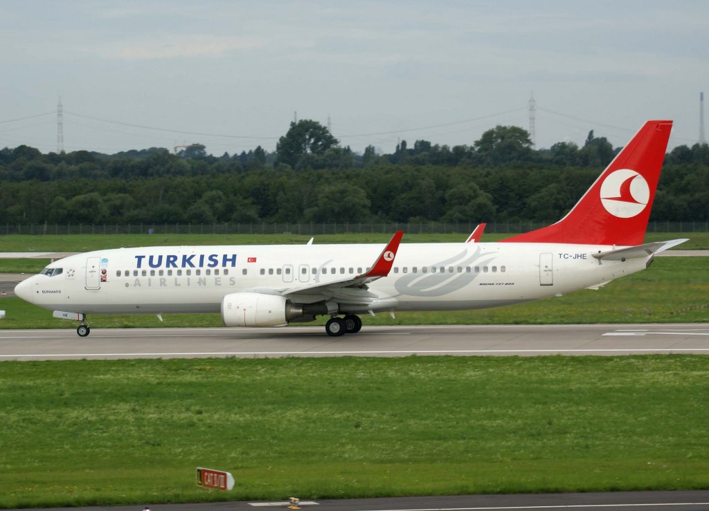 Turkish Airlines, TC-JHE, Boeing 737-800 WL  Burhaniye , 2010.08.28, DUS-EDDL, Dsseldorf, Germany 

