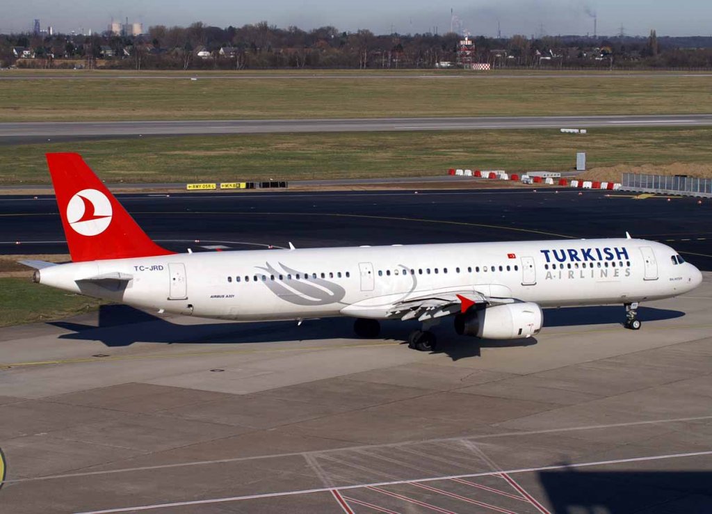 Turkish Airlines, TC-JRD, Airbus A 321-200 (Balikesir), 2009.02.09, DUS, Dsseldorf, Germany