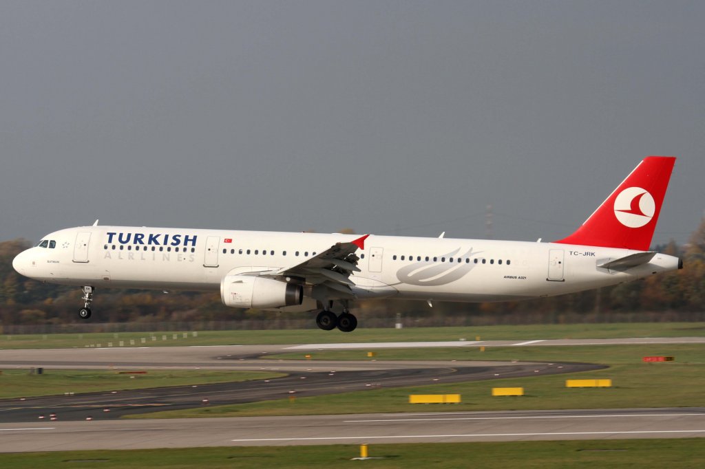 Turkish Airlines, TC-JRK  Batman , Airbus, A 321-200, 10.11.2012, DUS-EDDL, Dsseldorf, Germany 