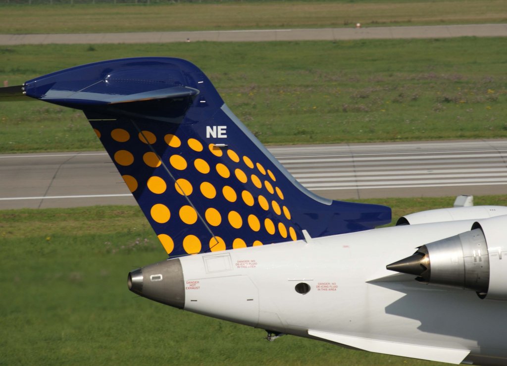 ufthansa Regional (Eurowings), D-ACNE, Bombardier CRJ-900 NG  Helmstedt  (Seitenleitwerk/Tail), 2010.09.23, DUS-EDDL, Dsseldorf, Germany