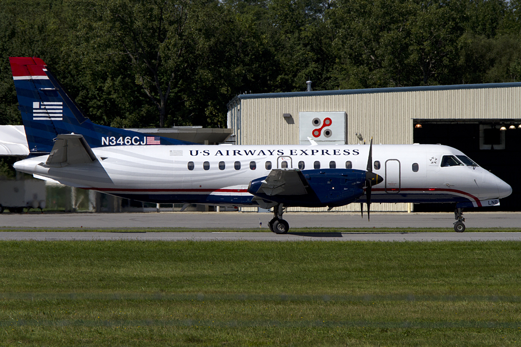 US Airways Express, N346CJ, Saab, 340B, 29.08.2011, ALB, Albany, USA 





