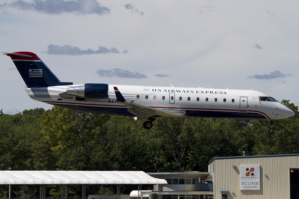 US Airways - Express, N470ZW, Bombardier, CRJ-200ER, 29.08.2011, ALB, Albany, USA 



