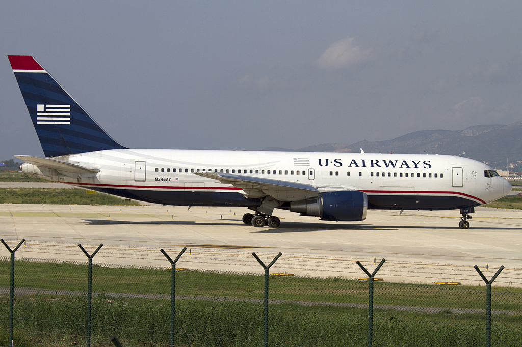 US Airways, N246AY, Boeing, B767-201ER, 06.09.2010, BCN, Barcelona, Spain 




