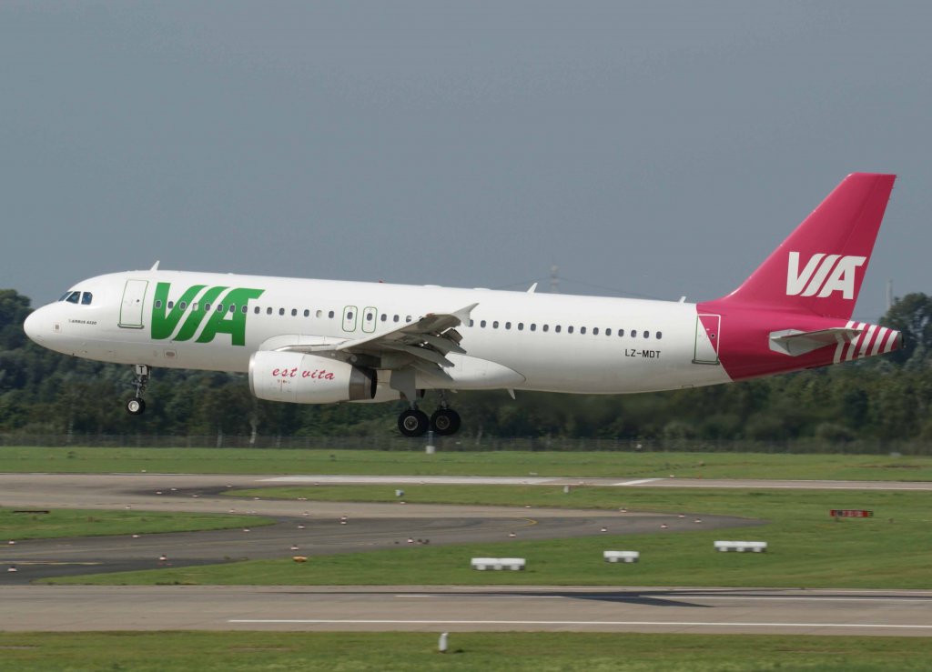 VIA Bulgarian Airways, LZ-MDT, Airbus A 320-200, 2008.08.31, DUS-EDDL, Dsseldorf, Germany 

