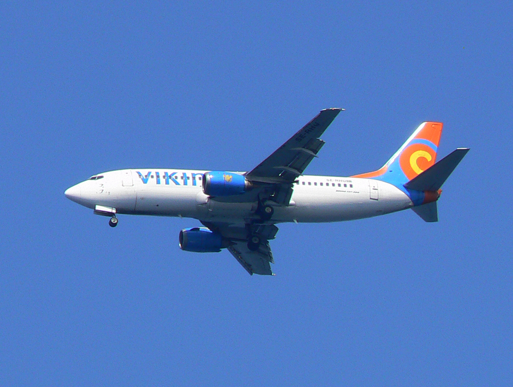 Viking B 737-36N SE-RHU im Landeanflug auf Korfu am 18.07.2010