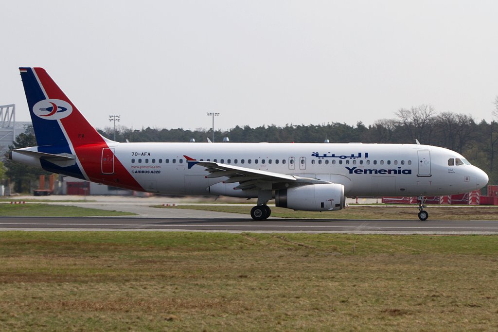 Yemenia, 7O-AFA, Airbus, A320-223, 14.04.2012, FRA, Frankfurt, Germany



