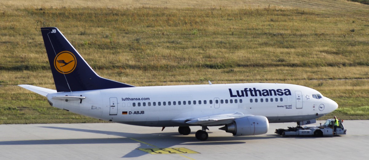 09.08.15 @ LEJ / Lufthansa Boeing 737-500 D-ABJB