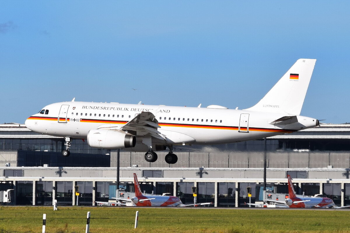 15+02 , German Air Force , Airbus A319-133(CJ) , Berlin-Brandenburg  Willy Brandt  , BER , 24.10.2021
