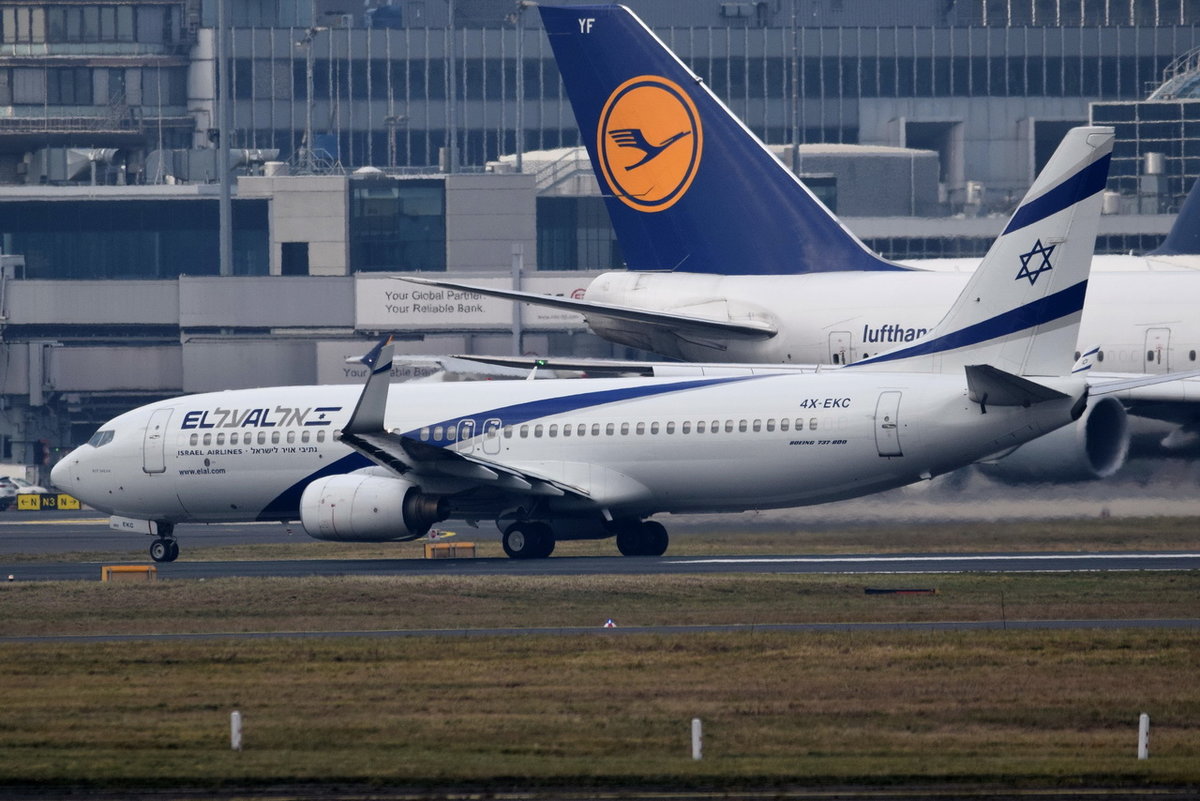 4X-EKC El Al Israel Airlines Boeing 737-858(WL)   , FRA , 07.12.2017