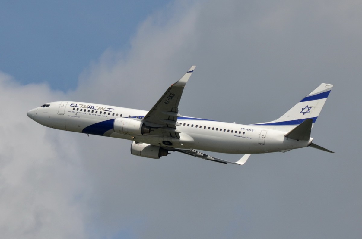 4X-EKS El Al Israel Airlines Boeing 737-8HX (WL)  gestartet am 10.05.2015 in MUC  Franz Josef Stauss
