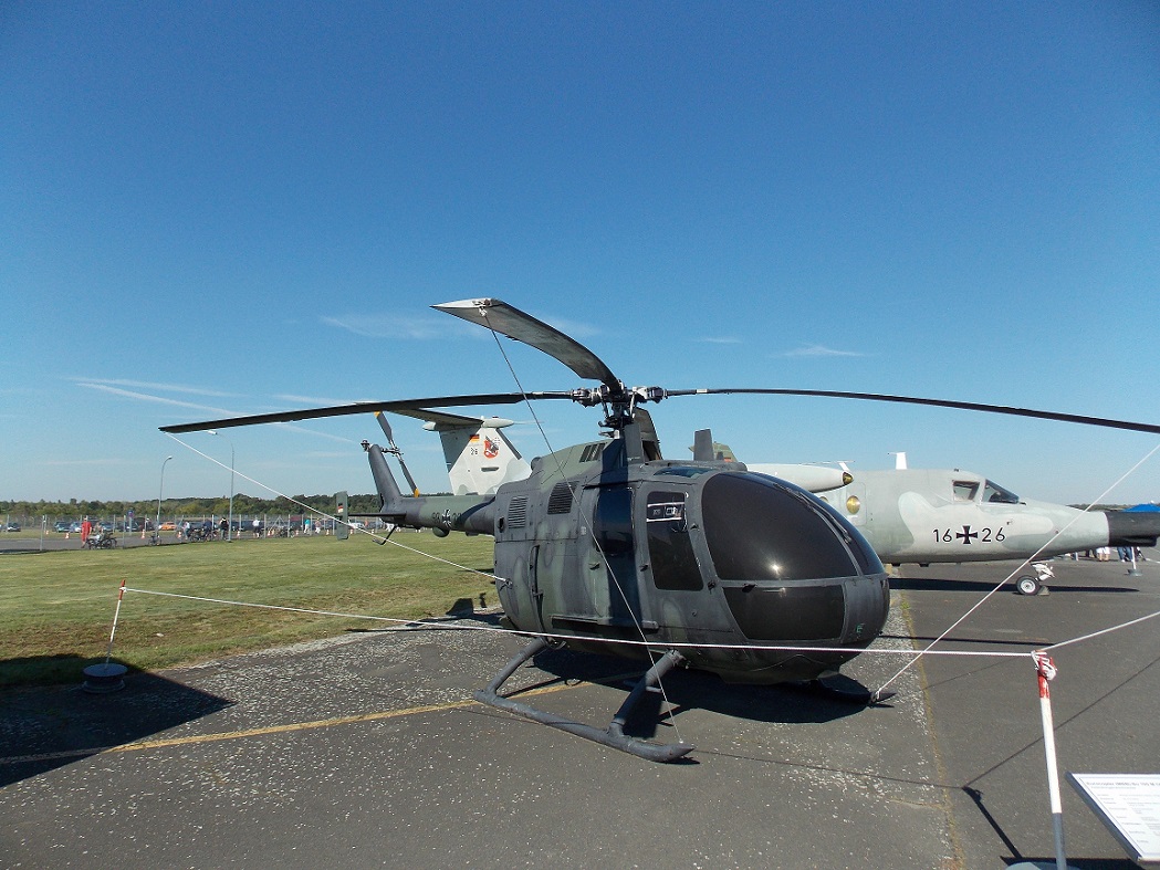 8. September 2013 - Berlin, Flugplatz Gatow.
Ein Hubschrauber vom Typ Bölkow Bo-105 wurde am Gatower Flugplatzfest ausgestellt.