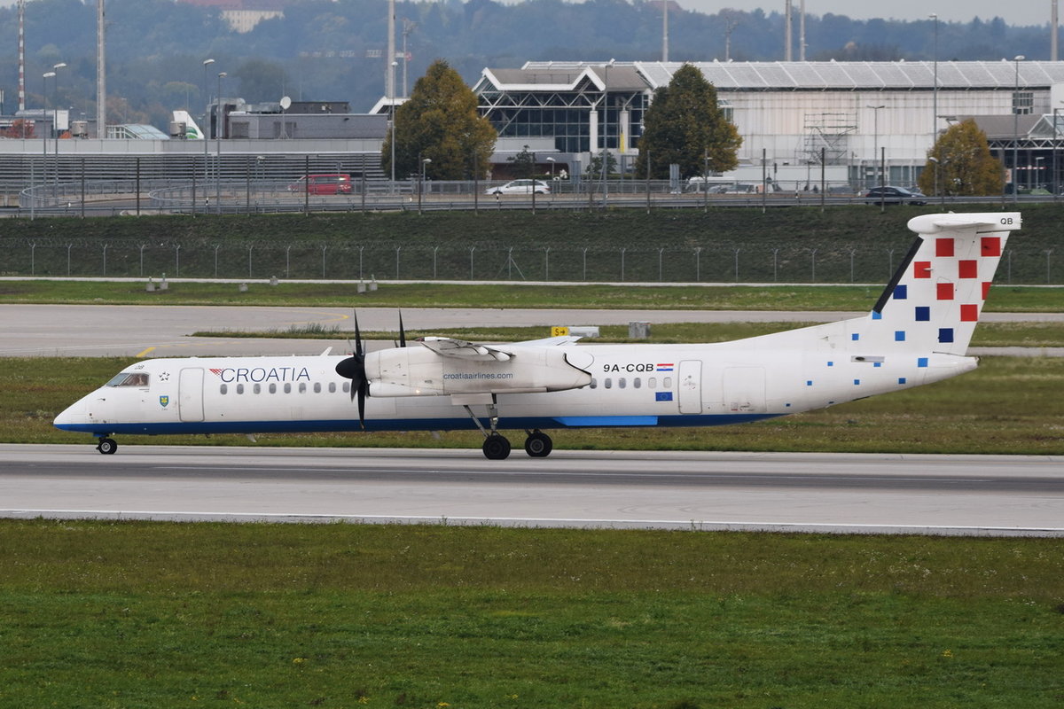 9A-CQB Croatia Airlines De Havilland Canada DHC-8-402Q Dash 8  , MUC , 04.10.2017