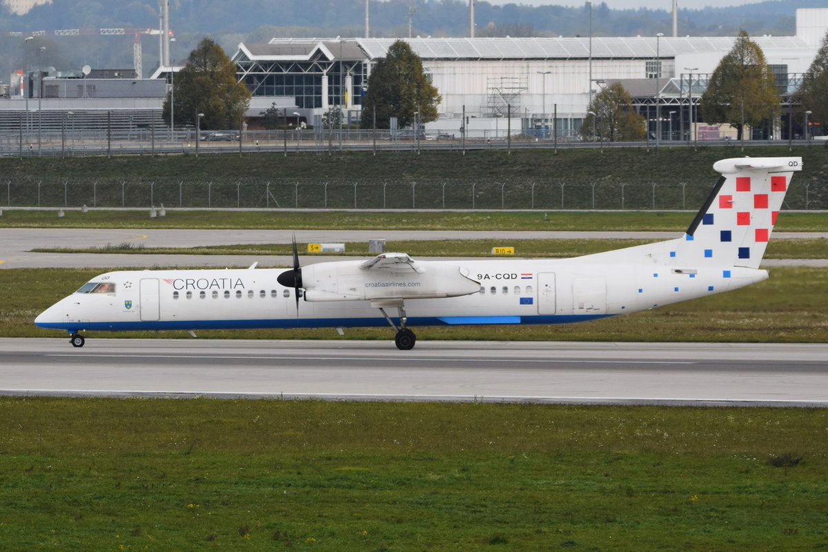 9A-CQD Croatia Airlines De Havilland Canada DHC-8-402Q Dash 8  , MUC , 07.10.2017