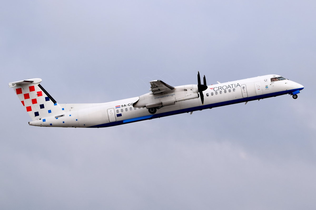 9A-CQF Croatia Airlines De Havilland Canada DHC-8-402Q Dash 8  am 13.10.2016 in München gestartet