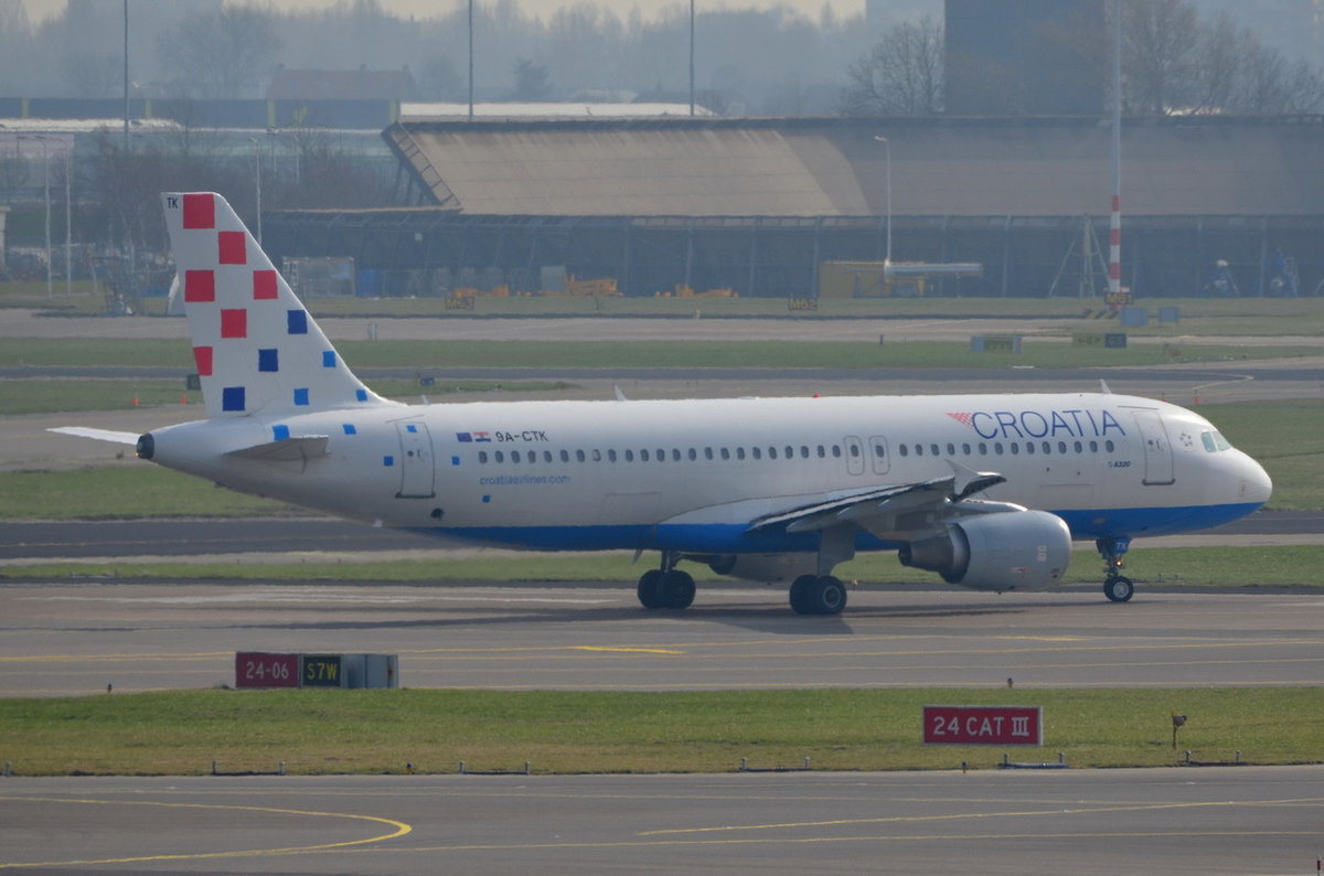 9A-CTK Croatia Airlines Airbus A320-214  , AMS , 14.03.2017