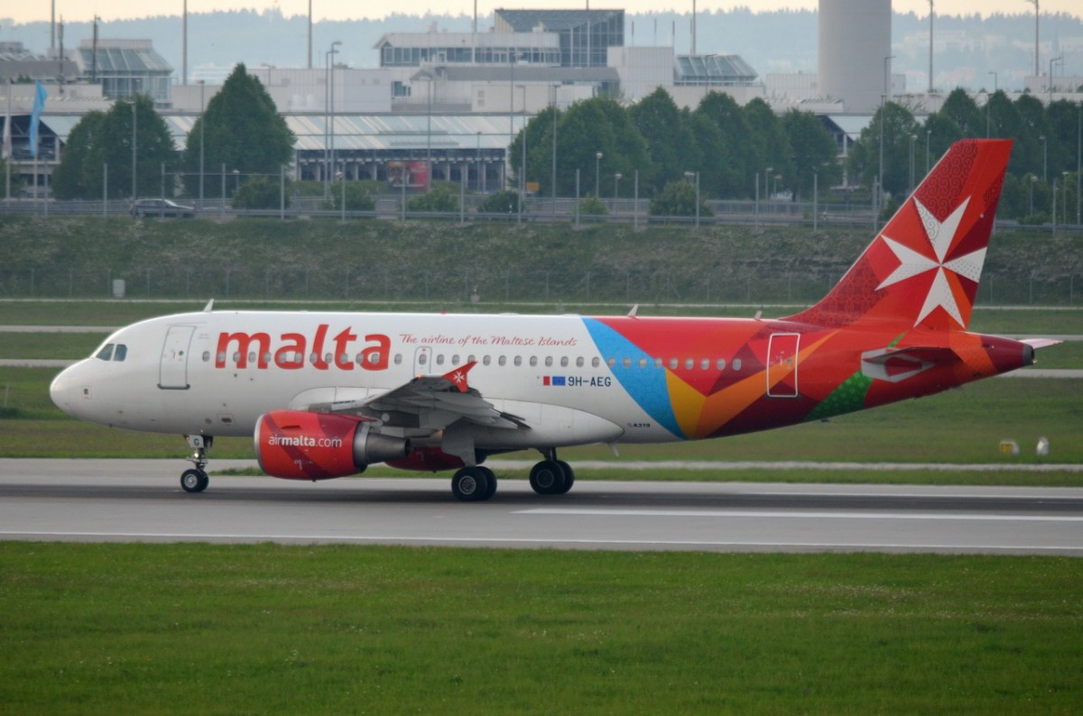 9H-AEG Air Malta Airbus A319-112  am 13.05.2015 in München gelandet