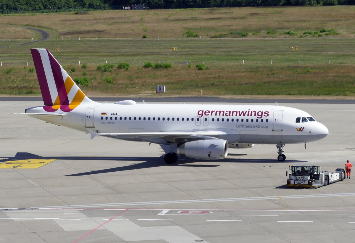 A 319-100 Germanwings D-AGWL in CGN - 08.07.2018