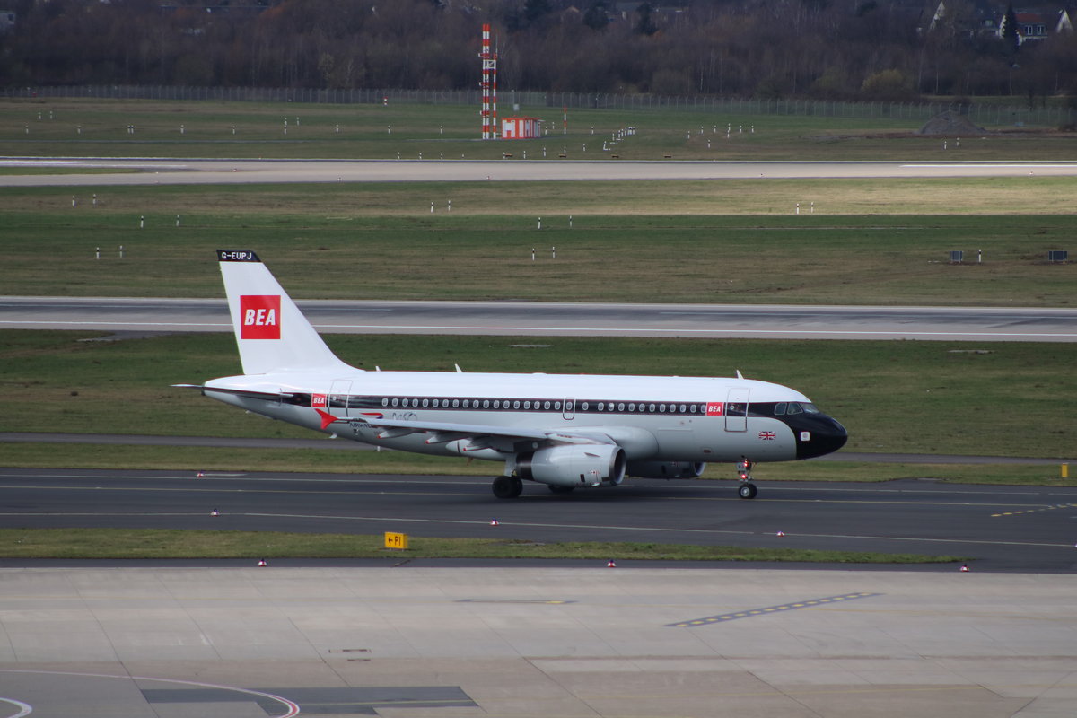 A319, G-EUPJ, British Airways Retro, Düsseldorf, 7.3.19