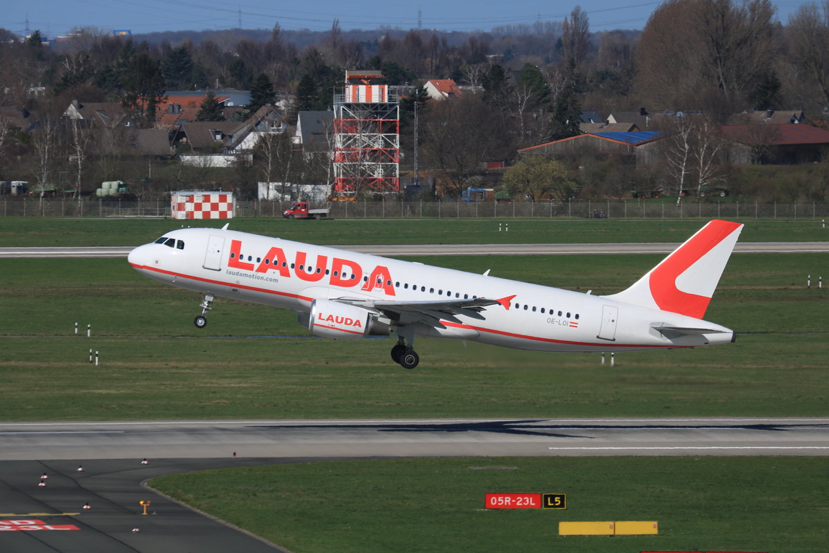 A320, OE-LOI, Lauda, Düsseldorf, 12.3.2020