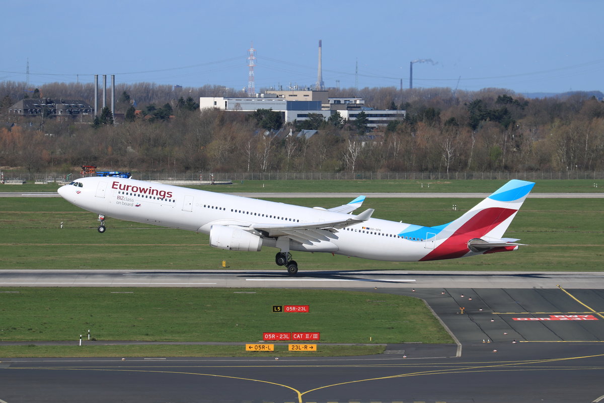 A330-200; OO-SFK, Eurowings, Düsseldorf, 12.3.2020