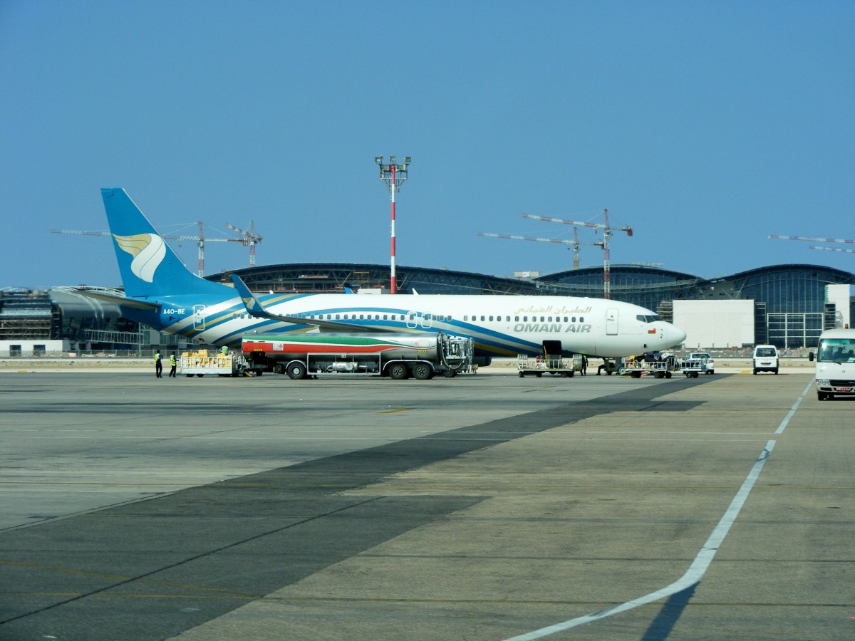 A40-BE, Oman Air, Boeing 737-800, Muscat International Airport (MCT), 14.11.2014