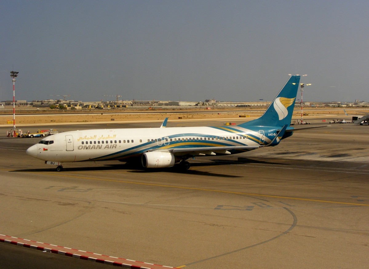 A40-BJ, Oman Air, Boeing 737-800, Muscat Internatioal Airport (MCT), 14.11.2014