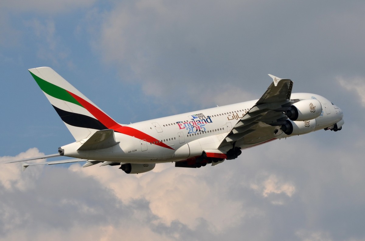 A6-EDW Emirates Airbus A380-861    gestartet in München am 10.09.2015