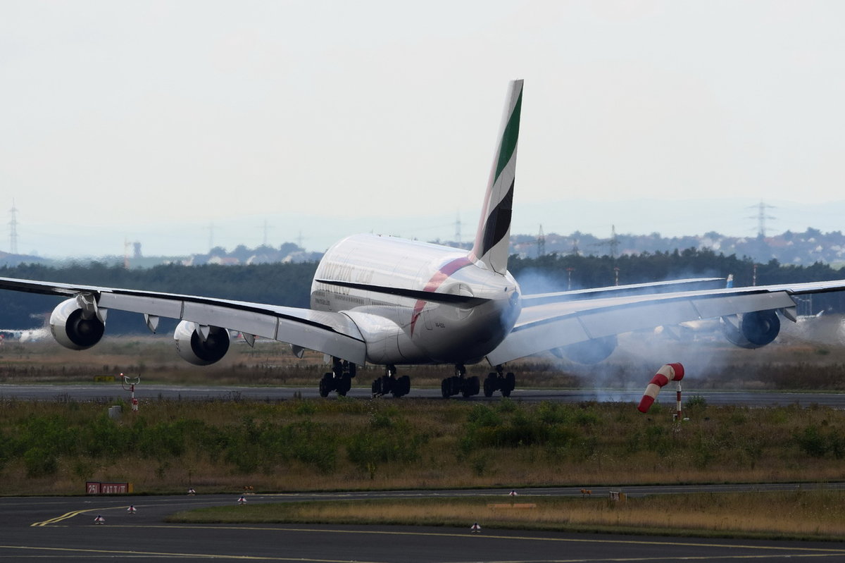 A6-EES Emirates Airbus A380-861  gelandet in Frankfurt am 06.08.2016
